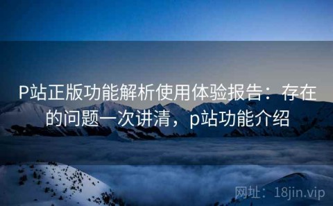 P站正版功能解析使用体验报告：存在的问题一次讲清，p站功能介绍