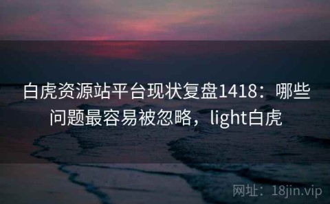 白虎资源站平台现状复盘1418：哪些问题最容易被忽略，light白虎
